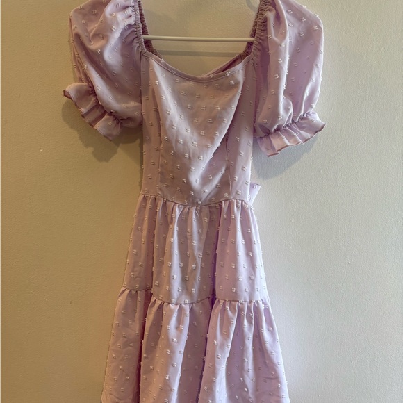 Dresses & Skirts - Lilac Puff Sleeve Tiered Dress
